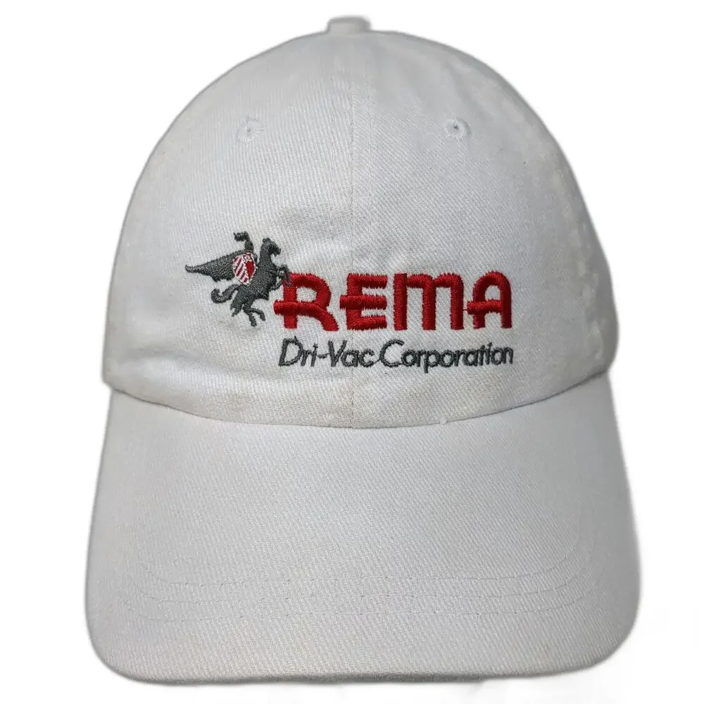 AMC Baseball Cap White One Size Slideback Rema Dri-Vac Corporation Logo Hat